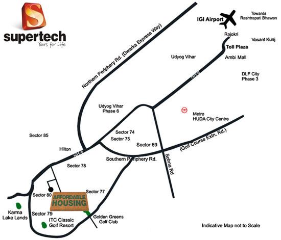 Supertech Basera Sector 79 Gurgaon is under construction affordable housing society. This Project Location is near Arawali hills Nh8 IMT Manesar and It offer 1 bhk, 2 bhk apartments.