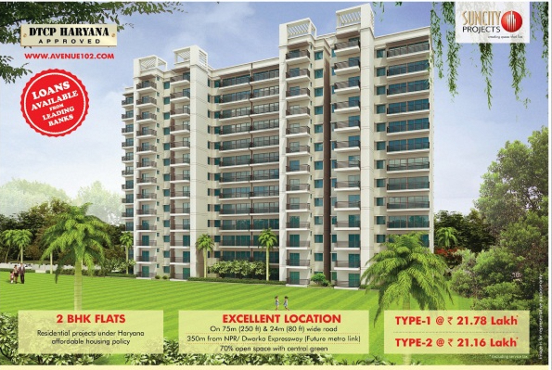 Suncity Avenue 102 Sector 102 Gurgaon | Ready to Move 2 bhk Flats