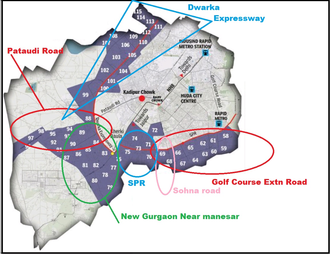 Gurgaon Map with Sectors #Gurgaon #Map #Sector #gurugram #masterplan #2031