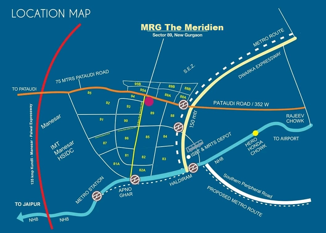 MRG The Meridien location map