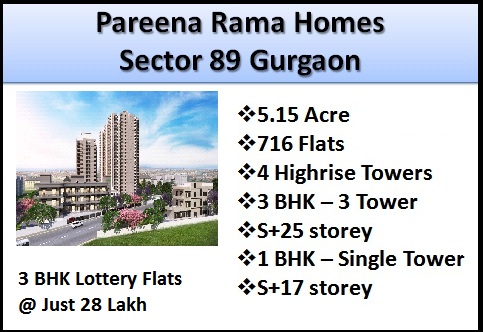 Pareena Rama Homes Sector 89 Is A New Affordable Housing Projects In Gurgaon. Project Location Is Near To Dwarka Expressway And Pataudi Road.